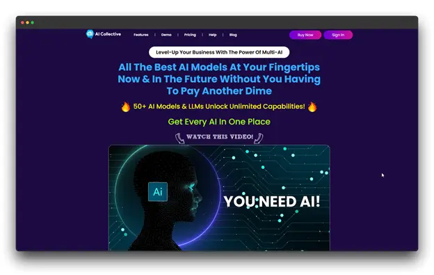 AI Collective interface offering access to 50+ AI models in one place. This platform serves as a versatile AI Research Paper Writer environment, giving users Smart AI Tools to unlock unlimited capabilities for professional Academic Writing. Al Research Paper Writer: Smart Al Tools: Research Paper Writer: Academic Writing